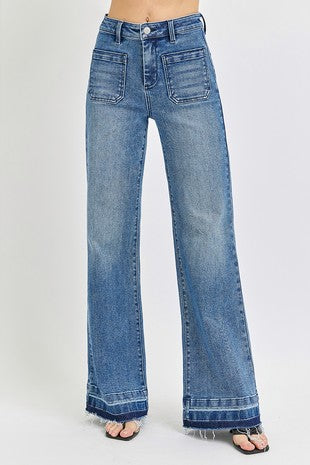 Risen Wide Leg Jeans