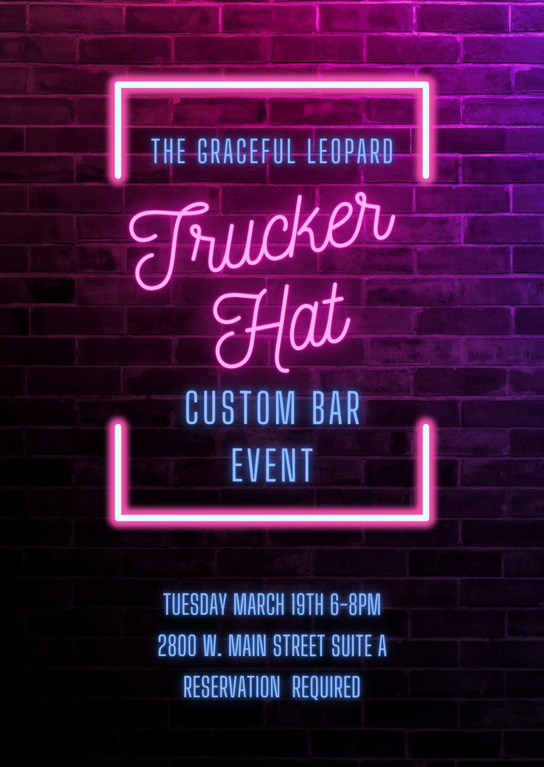 Trucker Hat Bar Event 3/19/24