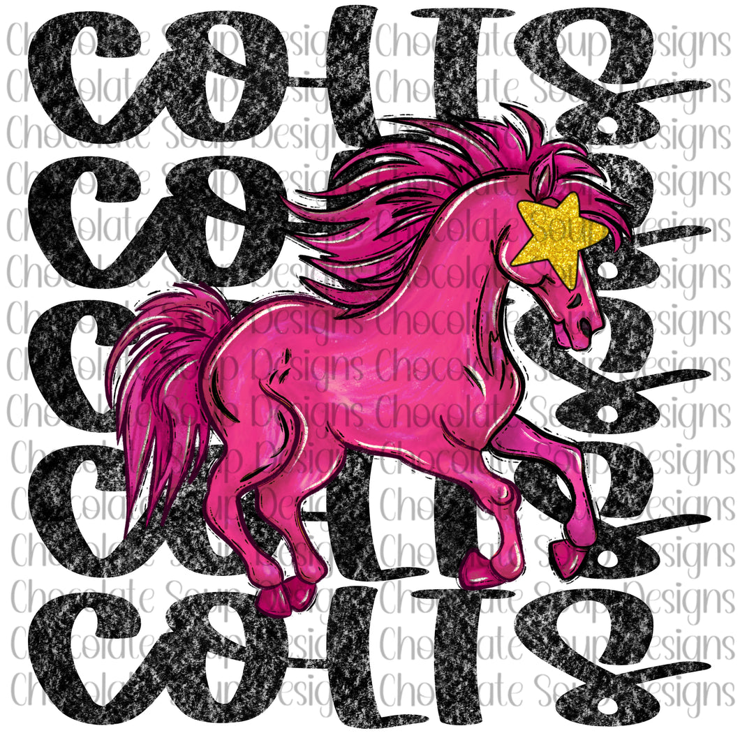 Pink Colts Tee - Youth